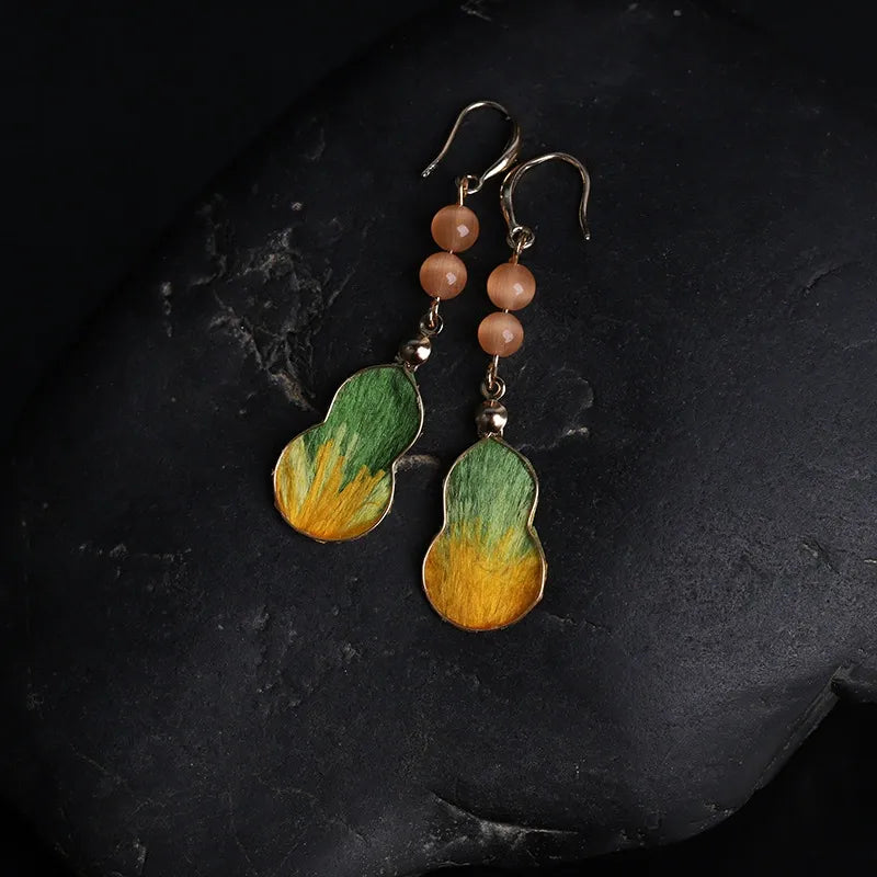 Minimalist Earrings|Yellow Gourd