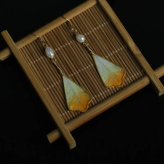 Vintage Earrings|Yellow Tide