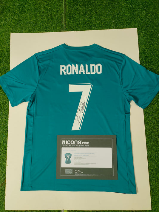 Cristiano Ronaldo Real Madrid 17/18 Season Away Autograph Jersey Icons coa