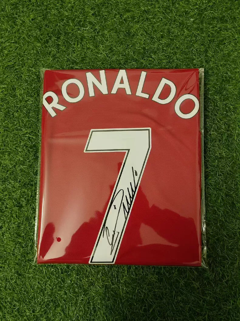 Camisa autografada do Manchester United de Cristiano Ronaldo da temporada 21/22 Icons coa