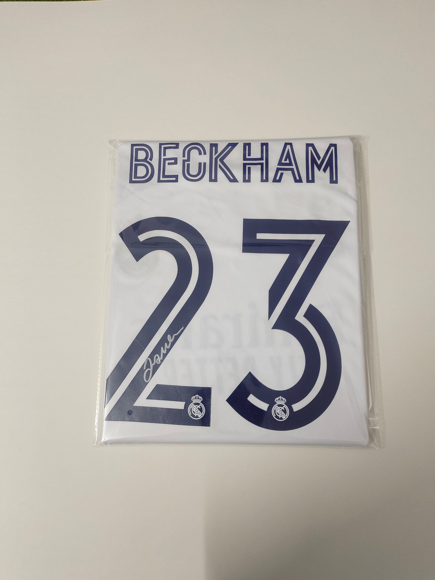 Real Madrid David Beckham Autographed Jersey