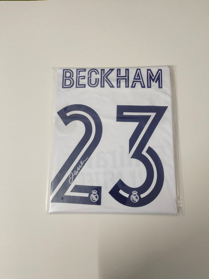 Real Madrid David Beckham Autographed Jersey