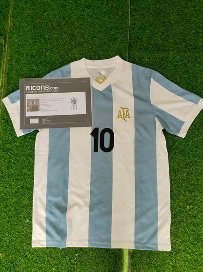 Camisa autografada da Argentina 22/23 de Messi Icons coa