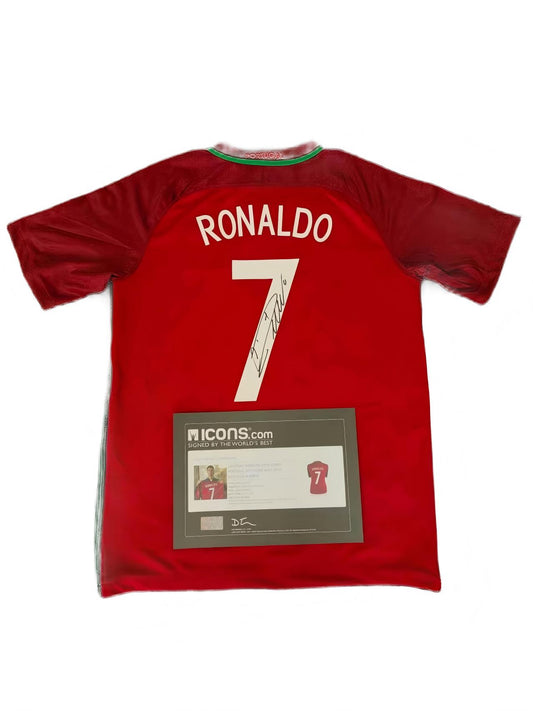 Cristiano Ronaldo Portuguese national 2016 Season Euro Autograph Jersey lcons coa