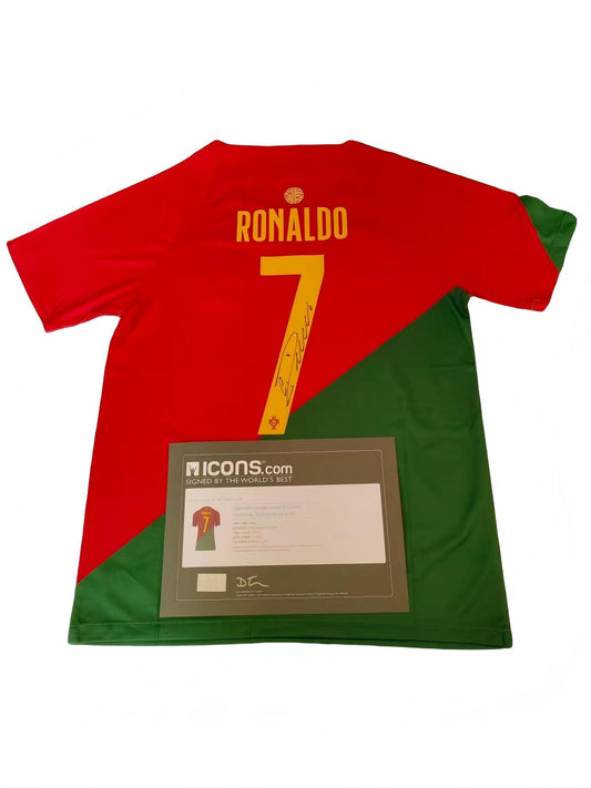 Cristiano Ronaldo Portugal national 2022 Qatar World Cup Autograph Jersey Icons coa