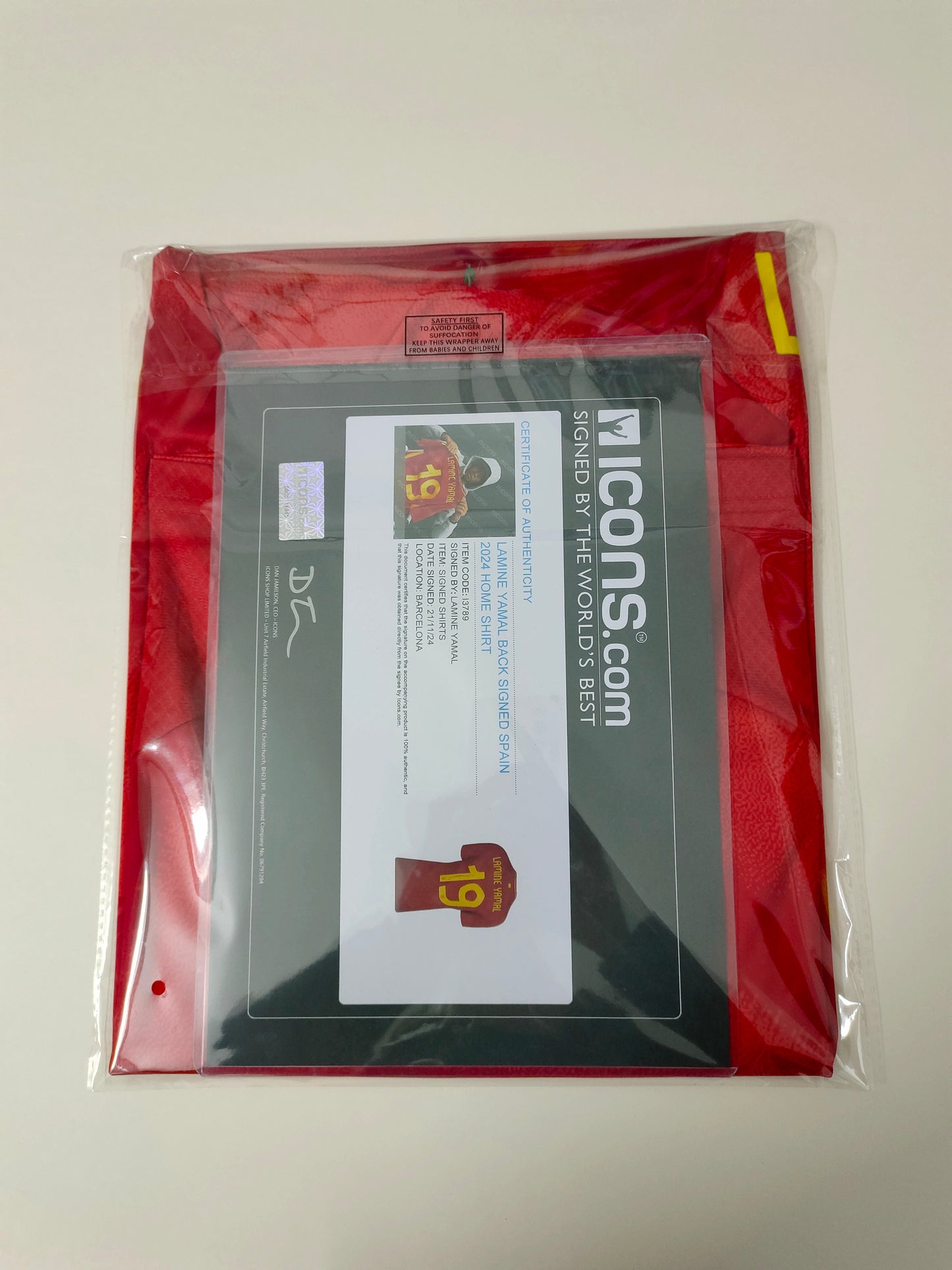 Yarmal Autographed Spain Home Jersey