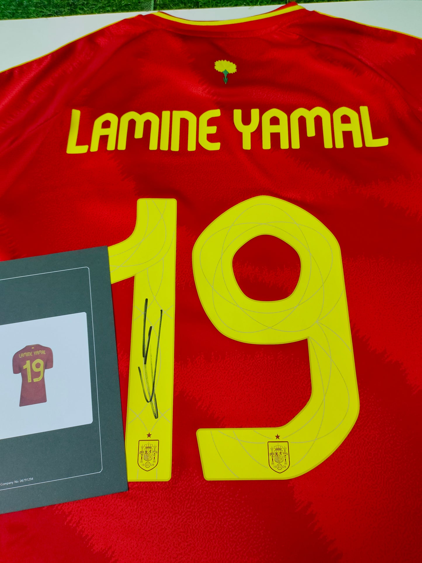 Yarmal Autographed Spain Home Jersey