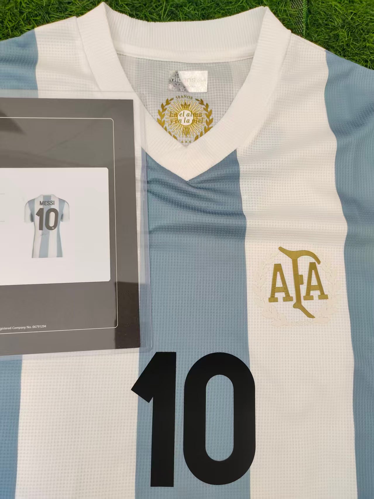Camisa autografada da Argentina 22/23 de Messi Icons coa