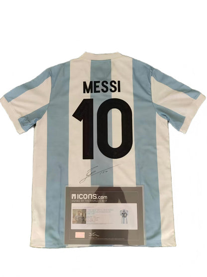 Camisa autografada da Argentina 22/23 de Messi Icons coa