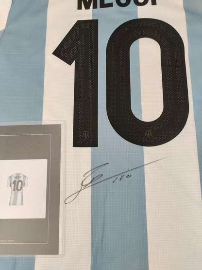 Camisa autografada da Argentina 22/23 de Messi Icons coa