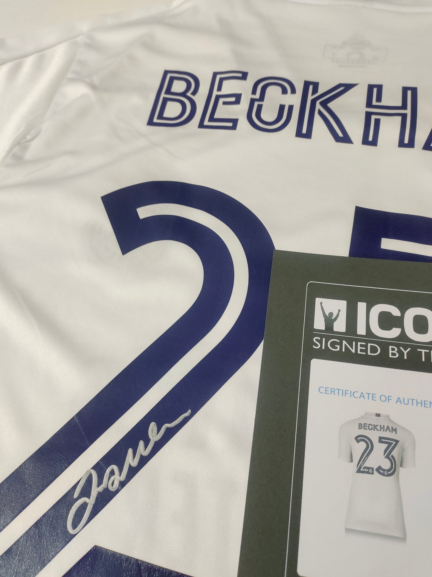 Real Madrid David Beckham Autographed Jersey