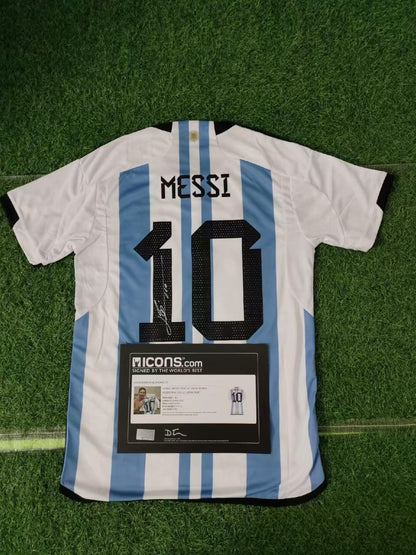 Messi Argentina Autographed Jersey Icons