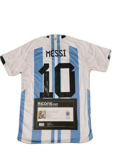 Messi Argentina Autographed Jersey Icons