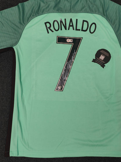Cristiano Ronaldo Real Madrid 17/18 Season Away Autograph Jersey coa