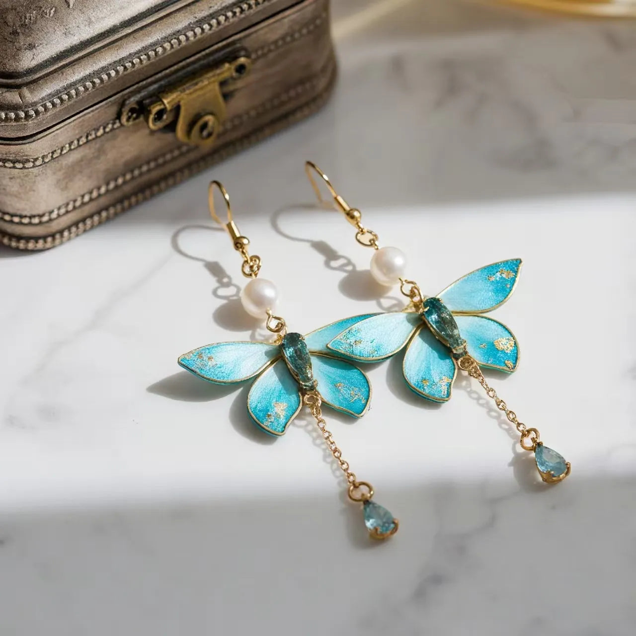 Luxury Earrings /Riverside Orchid