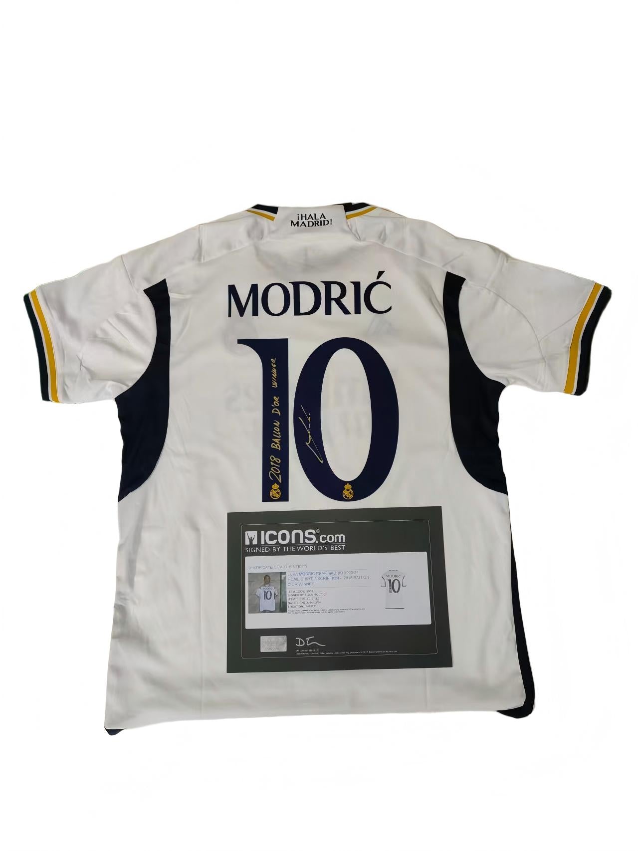Luka Modrić Real Madrid 23/24 Home Autographed Jersey Icons coa