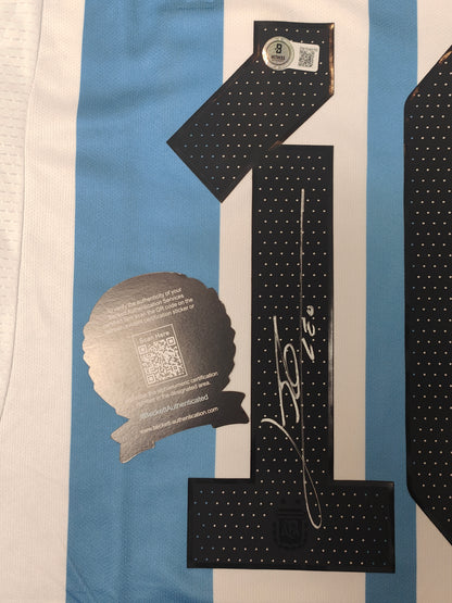 Camiseta autografiada de Messi Argentina Temporada 22/23 Local icons coa