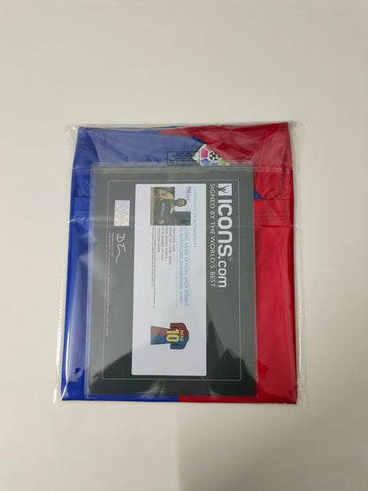 Camisa autografada do Barcelona 08/09 de Messi Icons coa