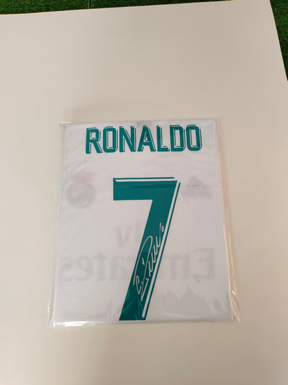 Camiseta autografiada de Cristiano Ronaldo Real Madrid Temporada 17/18 Local icons coa