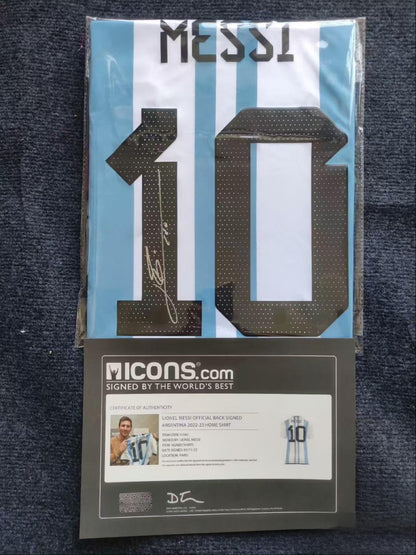 Messi Argentina Autographed Jersey Icons