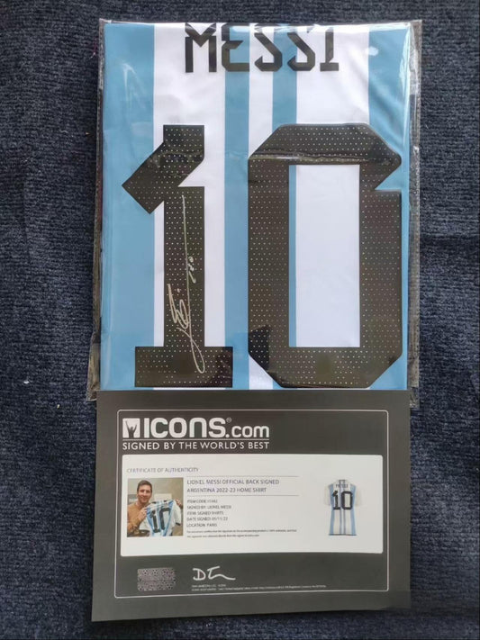 Messi Argentina Autographed Jersey Icons