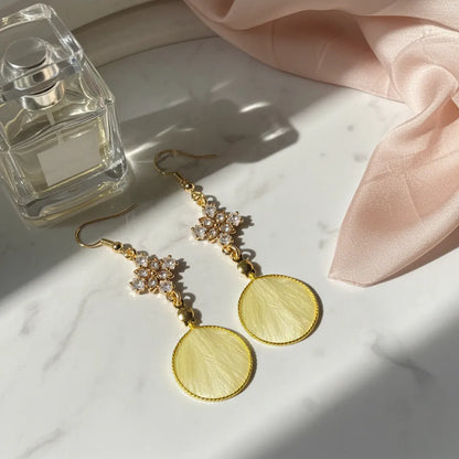 Artisanal Dangle Earrings |Golden Silk