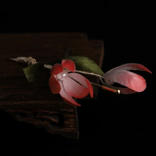 Handmade Brooch/Pink Peach Blossom