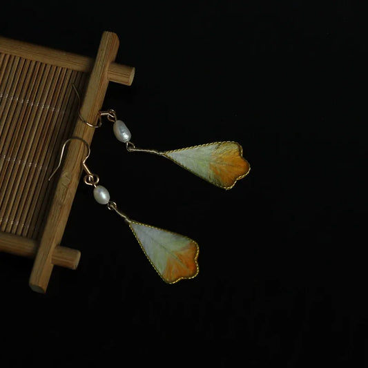 Vintage Earrings|Yellow Tide