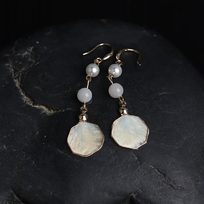 Vintage Earrings|White Tide