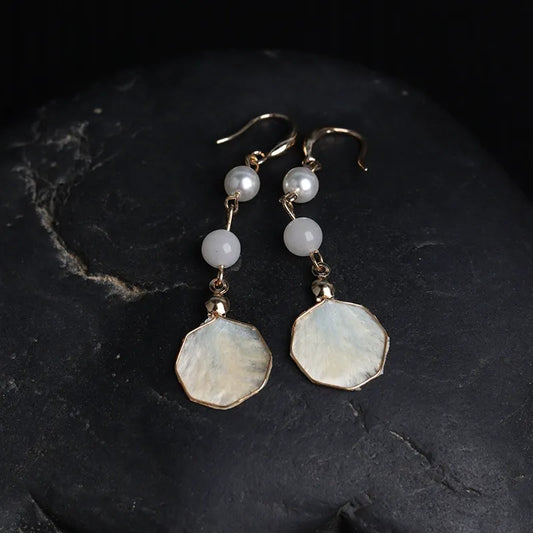 Vintage Earrings|White Tide