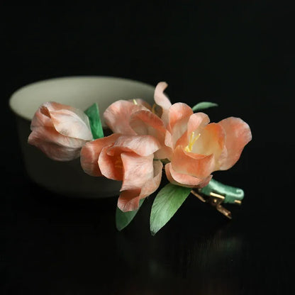 Artisanal Hairpin|Pink Peach