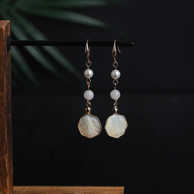 Vintage Earrings|White Tide