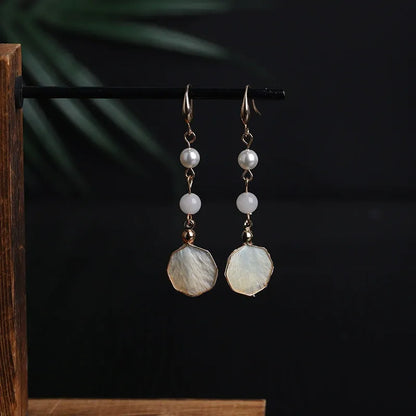 Vintage Earrings|White Tide