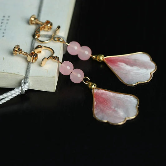 Minimalist Earrings|Pink Petal