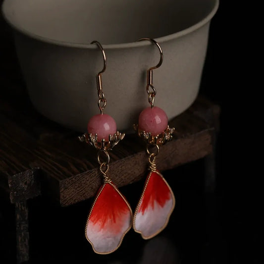 Luxury Dangle Earrings|Scarlet Silk