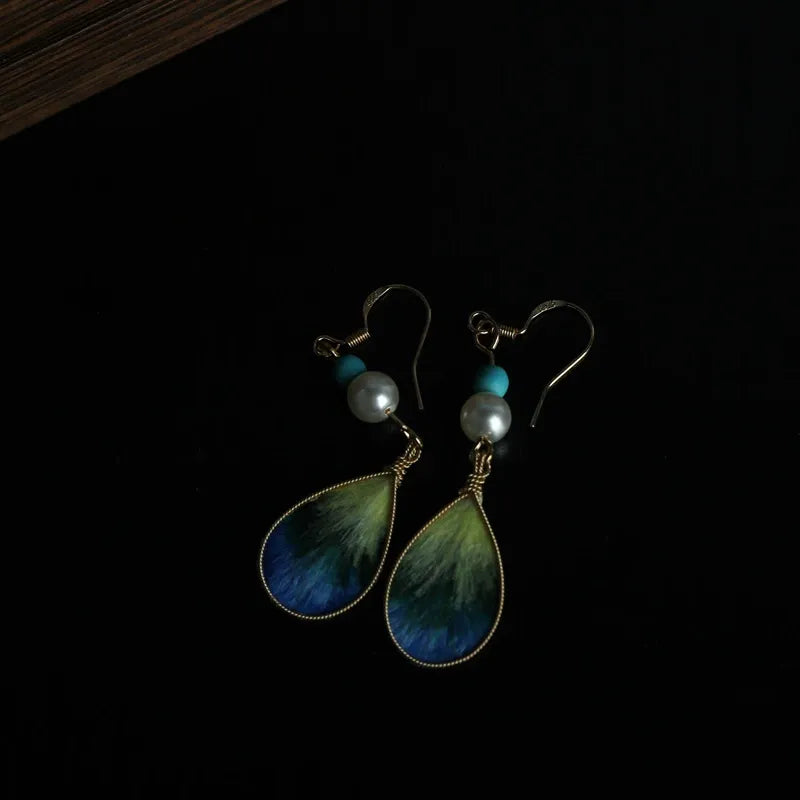 Minimalist Earrings|Emerald Drop