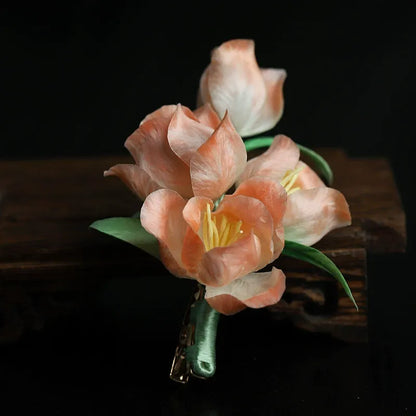 Artisanal Hairpin|Pink Peach