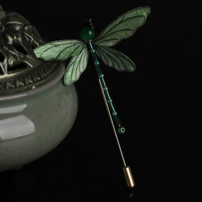 Artisanal Brooch| Azure Dragonfly