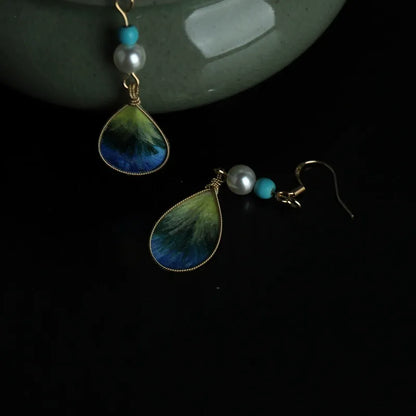 Minimalist Earrings|Emerald Drop