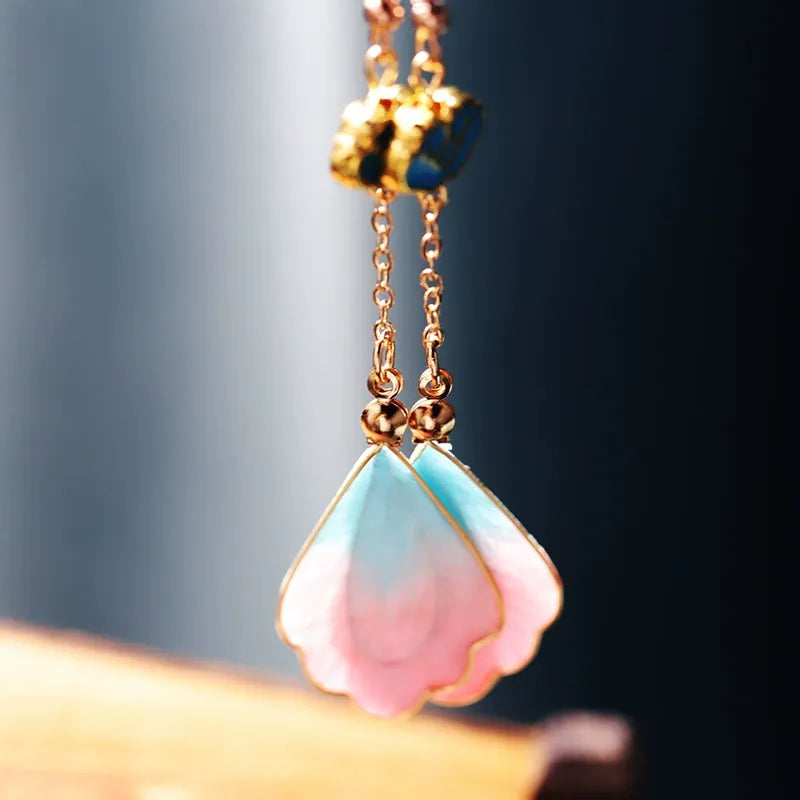 Luxury Dangle Earrings|Pink Tide