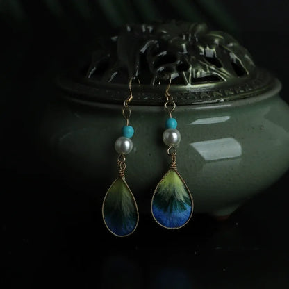 Minimalist Earrings|Emerald Drop