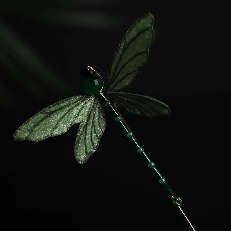 Artisanal Brooch| Azure Dragonfly