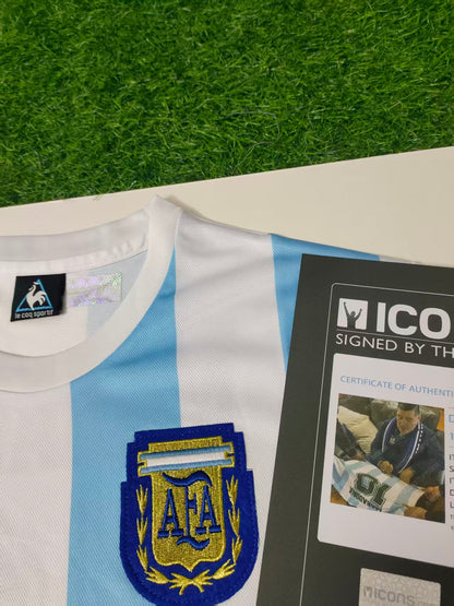 Maradona Argentina 1986 Season Home Autograph Jersey Icons coa