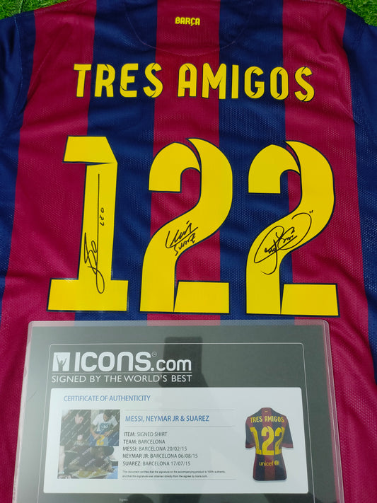 Official Authentication: Autographed by Lionel Messi and Luis Suárez