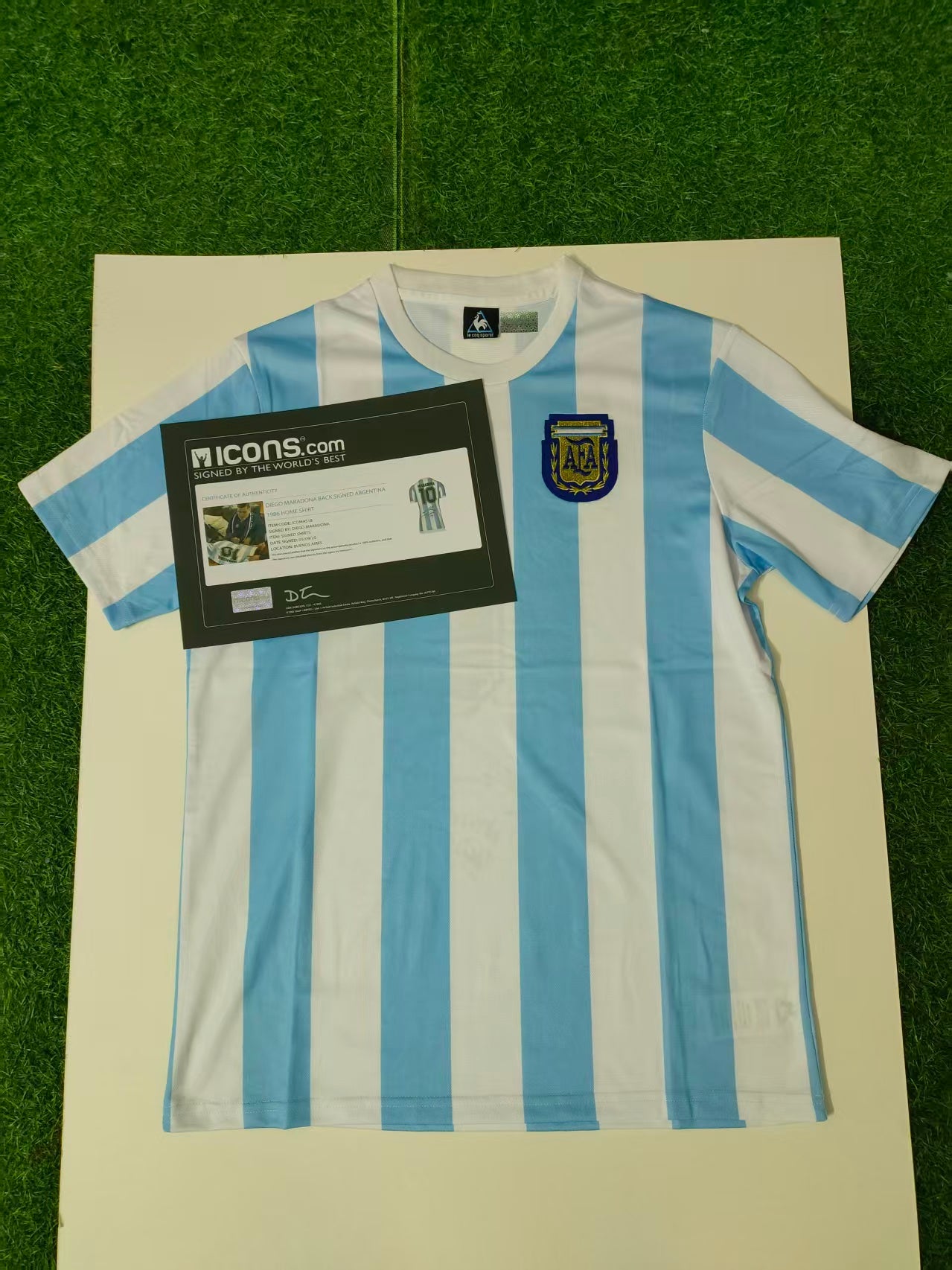 Maradona Argentina 1986 Season Home Autograph Jersey Icons coa