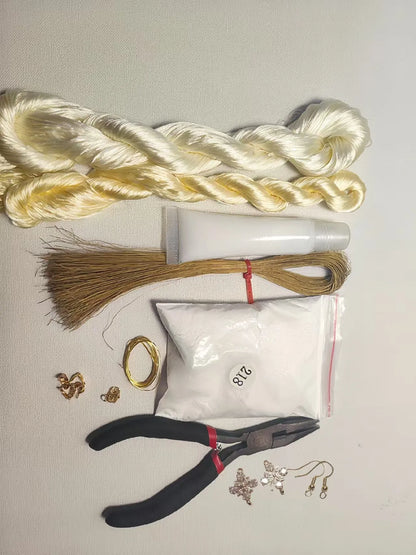 Artisanal Dangle Earrings |Golden Silk