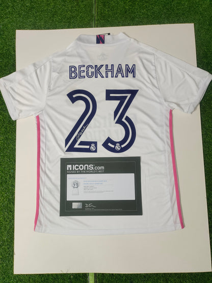 Real Madrid David Beckham Autographed Jersey