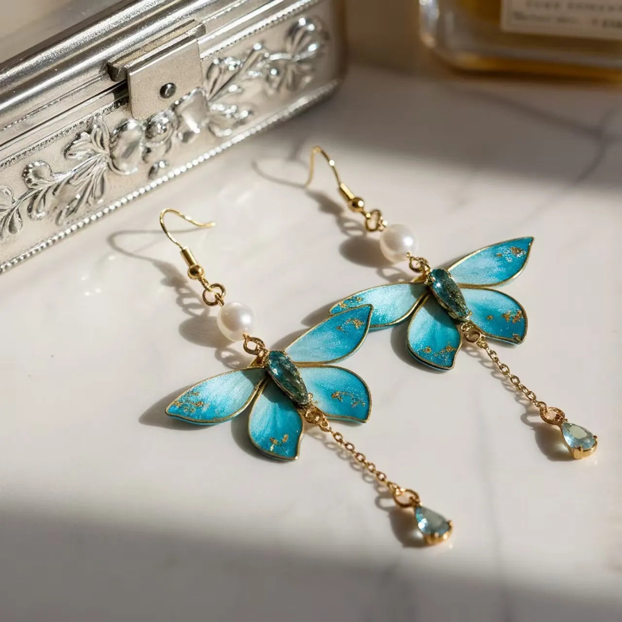 Luxury Earrings /Riverside Orchid