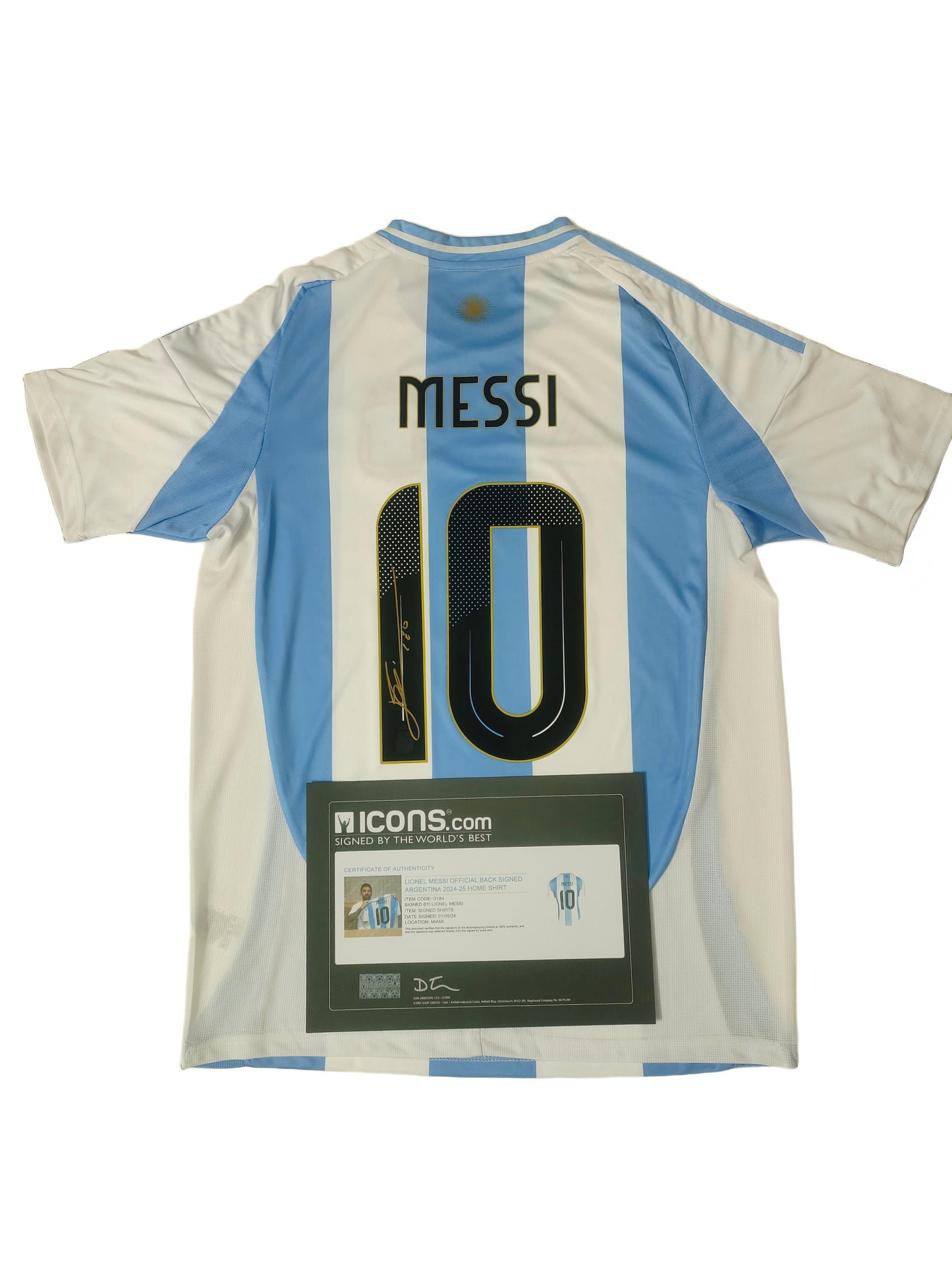 Lionel Messi Argentina 24/25 Season Home Autograph Jersey Icons coa
