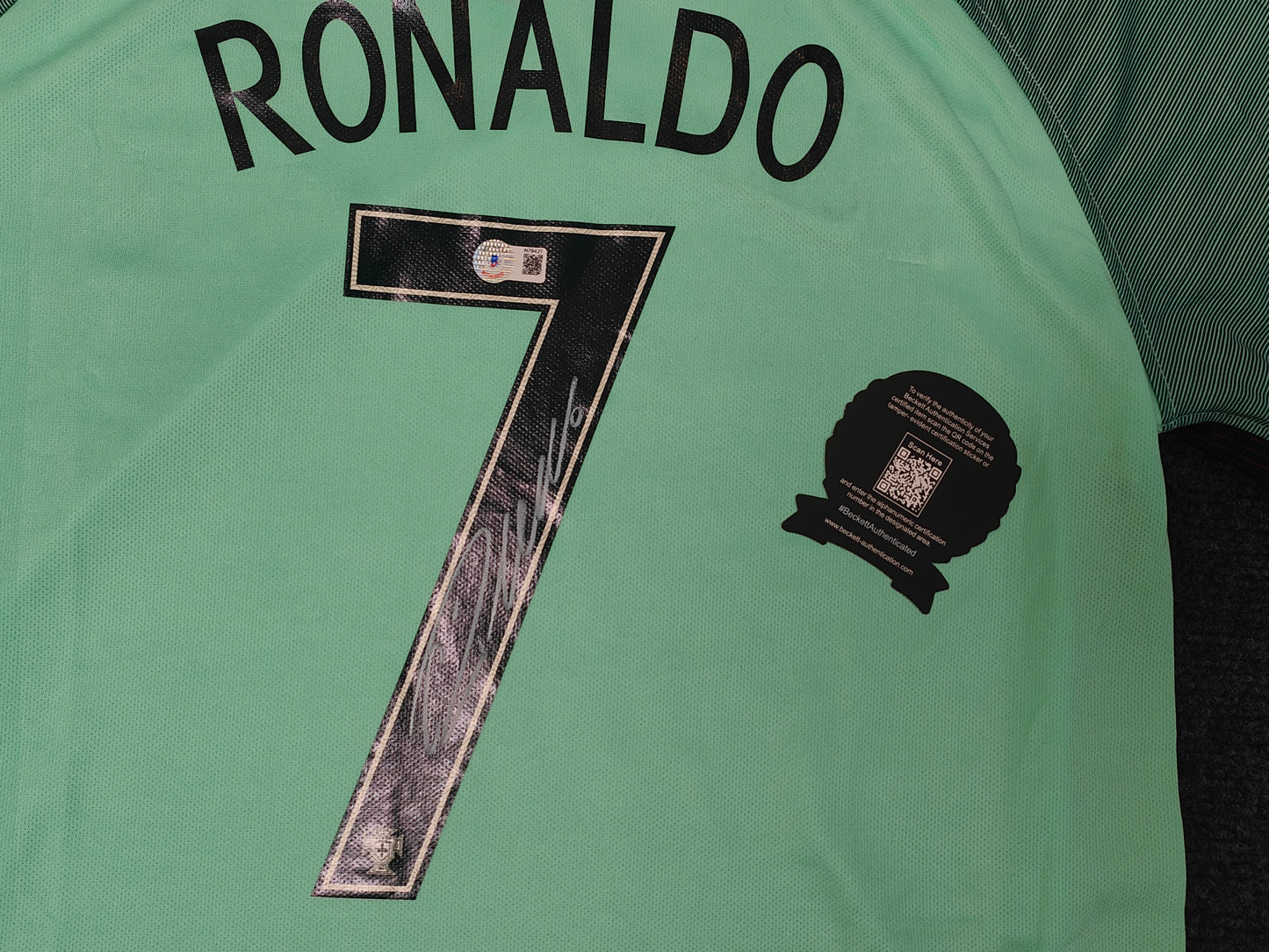 Cristiano Ronaldo Real Madrid 17/18 Season Away Autograph Jersey coa